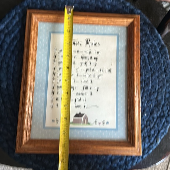 Home Rules Matted in oak Frame - Picture 5 of 6